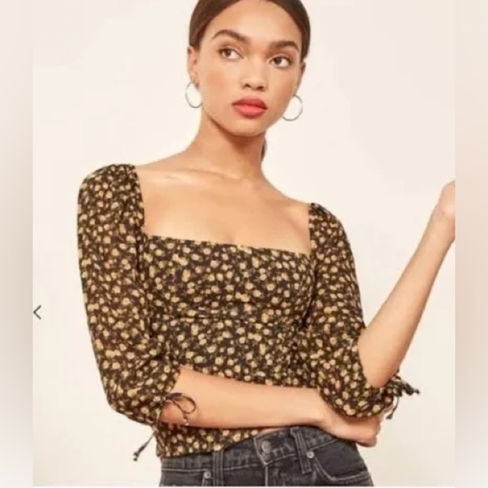 Reformation Grove Floral Top 6
